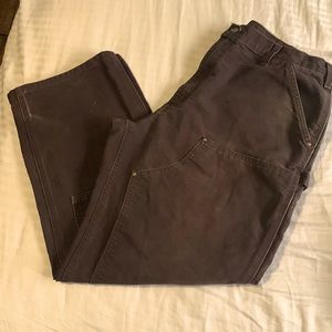 Dark brown Carhartt work pants. Men’s size 38/30.